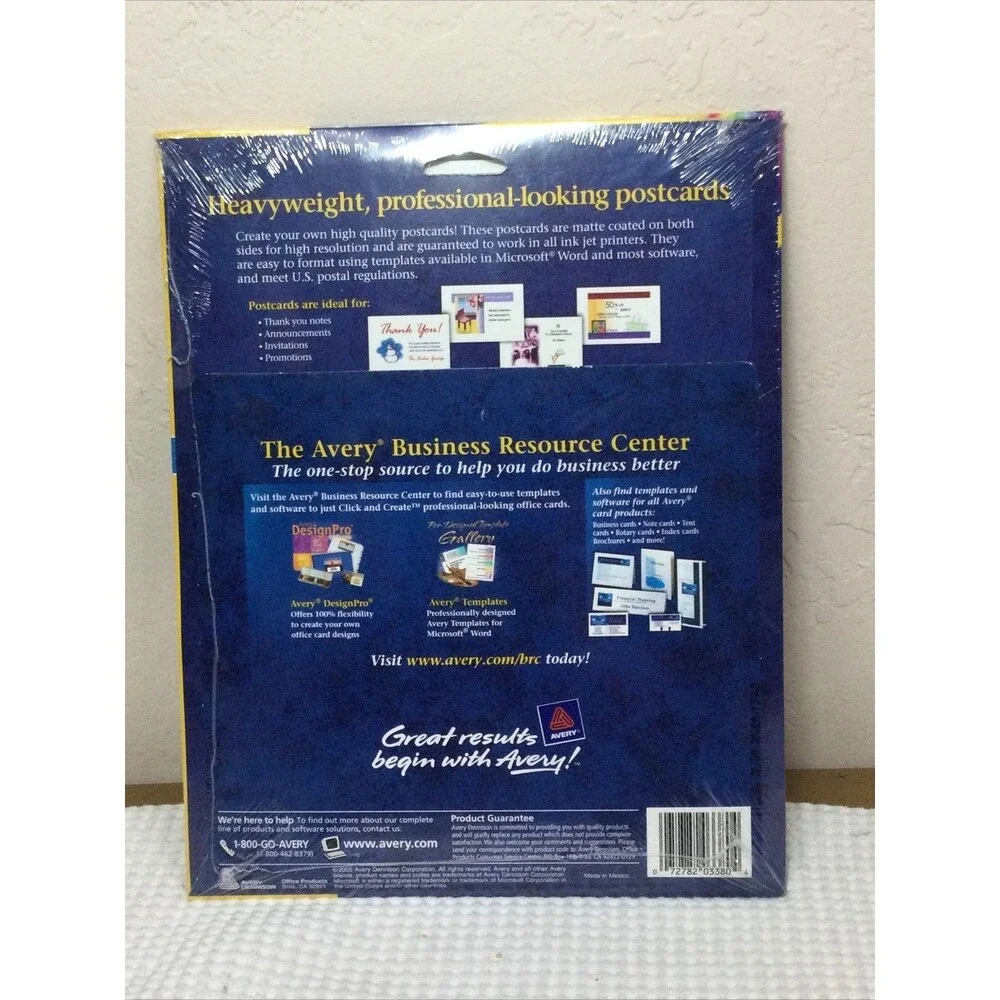 Avery 3380 Textured Postcards Inkjet Heavyweight 4.25 x 5.5 White 120 Pack NEW